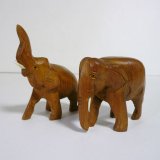 画像: 木製　象の置物 小