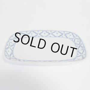 画像: 青白陶器 長方形  皿19.5cm