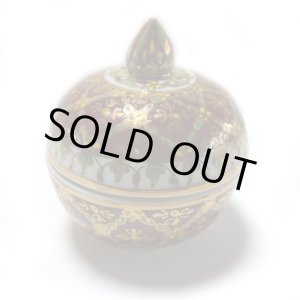 画像: 蓋付き小丸（エンジ）