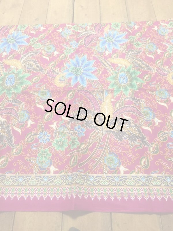 画像2: NO18バティック　花柄 エンジ