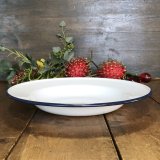 画像: ホーロー　深皿　白22cm