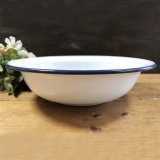 画像: ホーロー　ボウル　白18cm