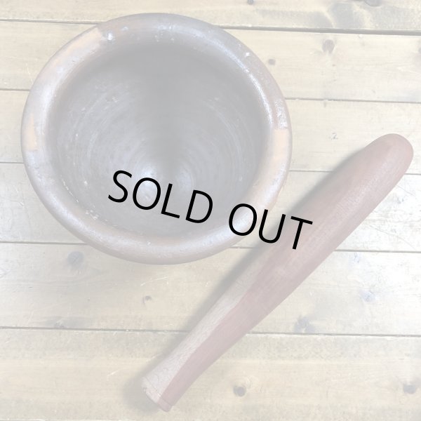 画像2: 【底欠け】ソムタム・すり鉢8インチ（陶器）