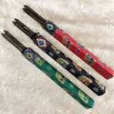 画像: タイ製　箸1膳　箱型カバー付【象柄】
