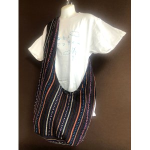 画像: 《タイ雑貨》サドゥーバック  Dゲリコットン柄　茶