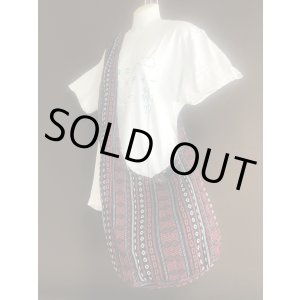 画像: 《タイ雑貨》サドゥーバック  Aゲリコットン柄　赤