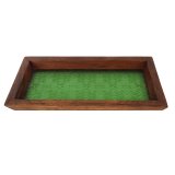 画像: 飾りガラスのトレー（緑）