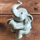 画像: タイ雑貨　香炉  座り象　グリーン