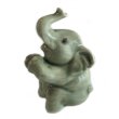 画像1: タイ雑貨　香炉  座り象　グリーン