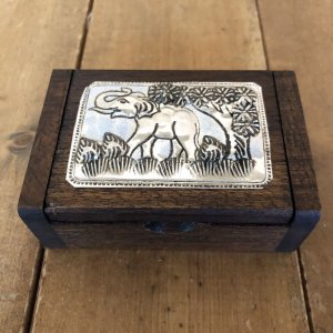 画像: タイ製　木箱小-B  爪楊枝入れ 