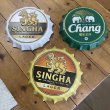 画像5: 【SINGHAビール（白）】【ブリキ看板24cm】【ボトルキャップ型】アンティーク　レトロ