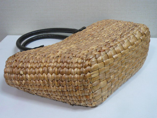 画像: ウォーターヒアシンス　手さげバック　　　　革手さげ　　　　　　　　　　 　　　　　　　　　　　　　　　　　　　　　　　　　　　　　　　　　　　　