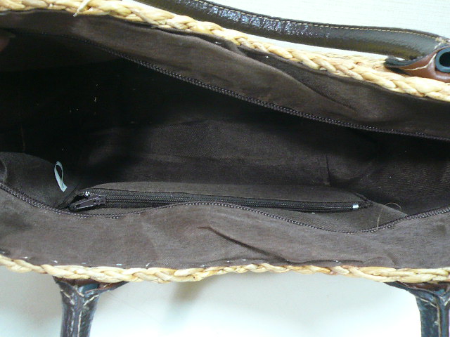 画像: ウォーターヒアシンス　手さげバック　　　　革手さげ　　　　　　　　　　 　　　　　　　　　　　　　　　　　　　　　　　　　　　　　　　　　　　　