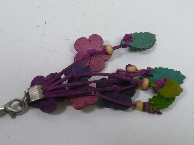 画像: タイ製　ストラップ  小花　紫系 