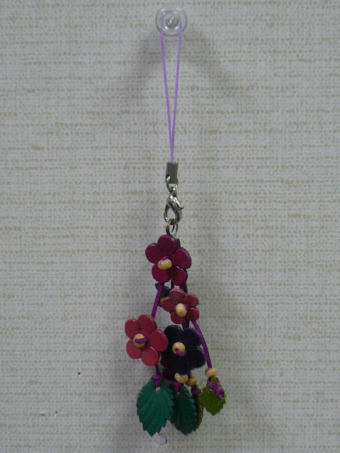 画像2: タイ製　ストラップ  小花　紫系 