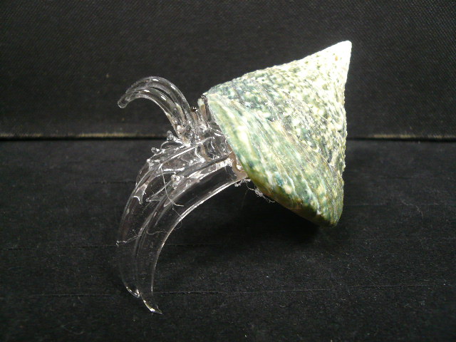 画像2: ガラス細工　 三角貝ヤドカリ大2