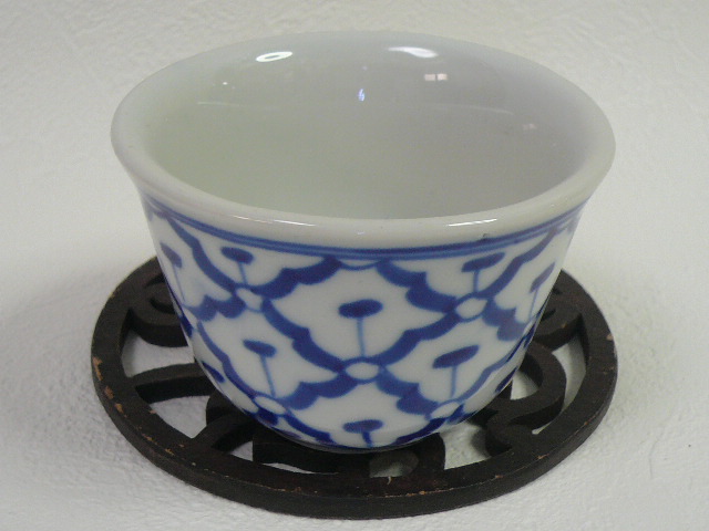 画像1:  青白陶器  湯飲み（大） 