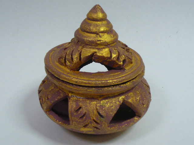 画像2: 壺型香炉 ゴールド