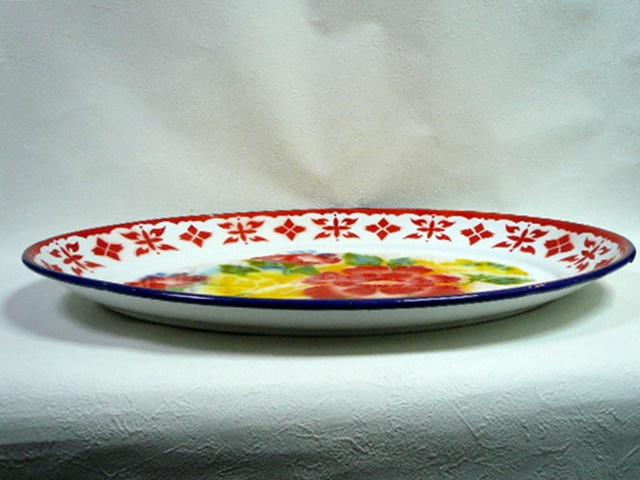 画像: ホーロー　だ円　特大55cm