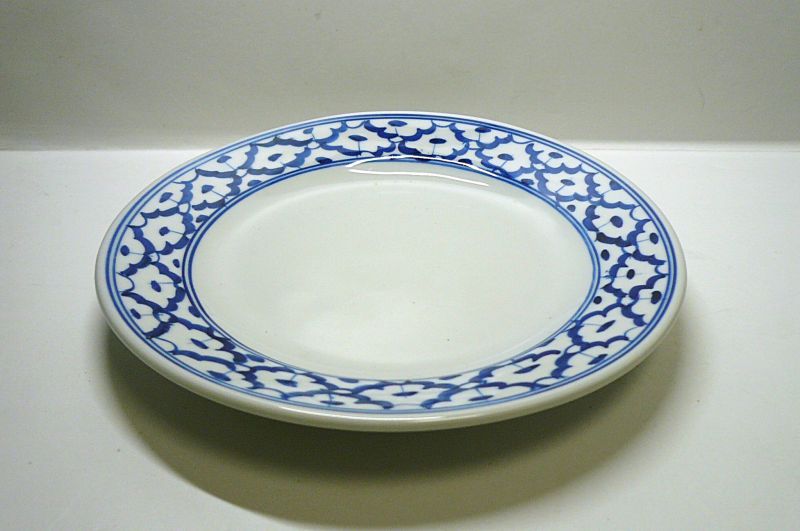 画像4:  青白陶器 平皿   　 21cm