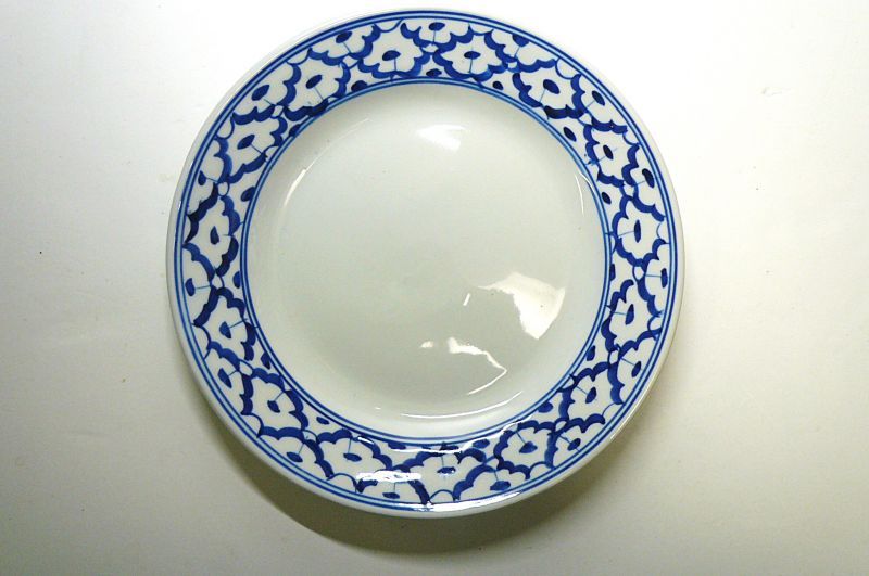 画像3:  青白陶器 平皿   　 21cm
