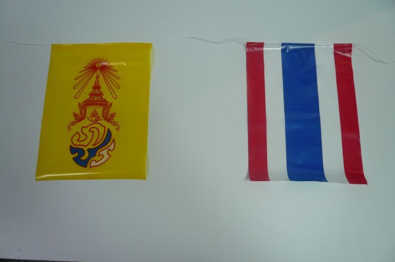 画像1: 旗飾り　タイ旗＆王室旗