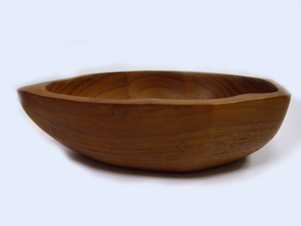 画像2: 天然チーク素材 木ノ葉型 小鉢 