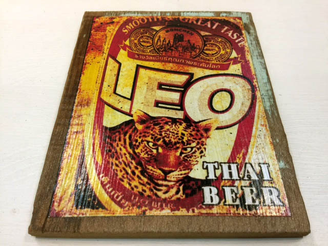画像: 【LEOビール】【小】古木製サイン看板