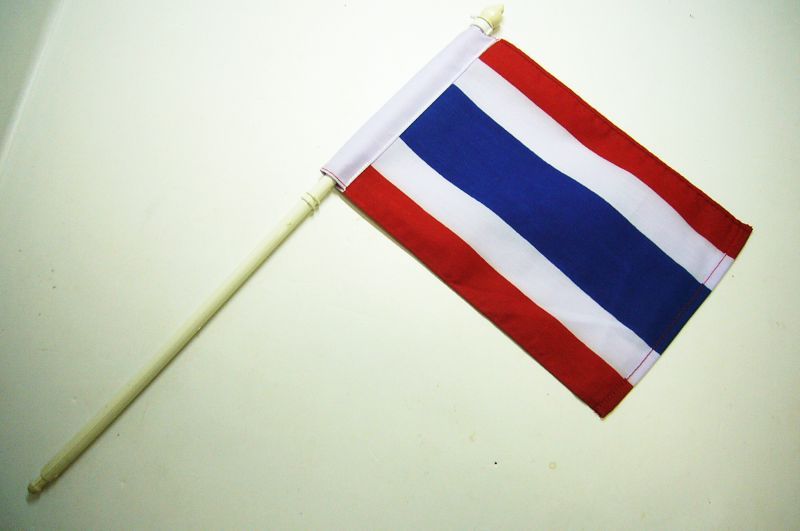 画像: タイ国旗　手旗21cm×15cm