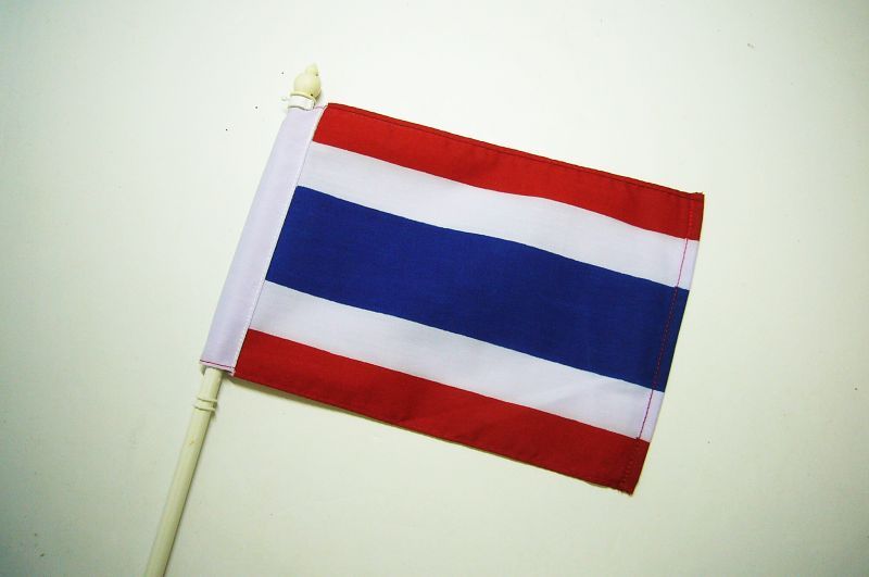 画像1: タイ国旗　手旗21cm×15cm