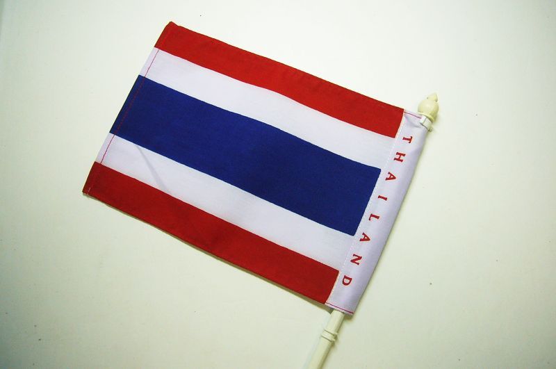 画像2: タイ国旗　手旗21cm×15cm