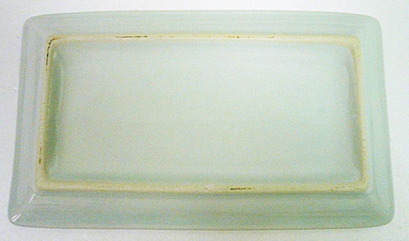 画像: 青白陶器 長方形  皿24cm