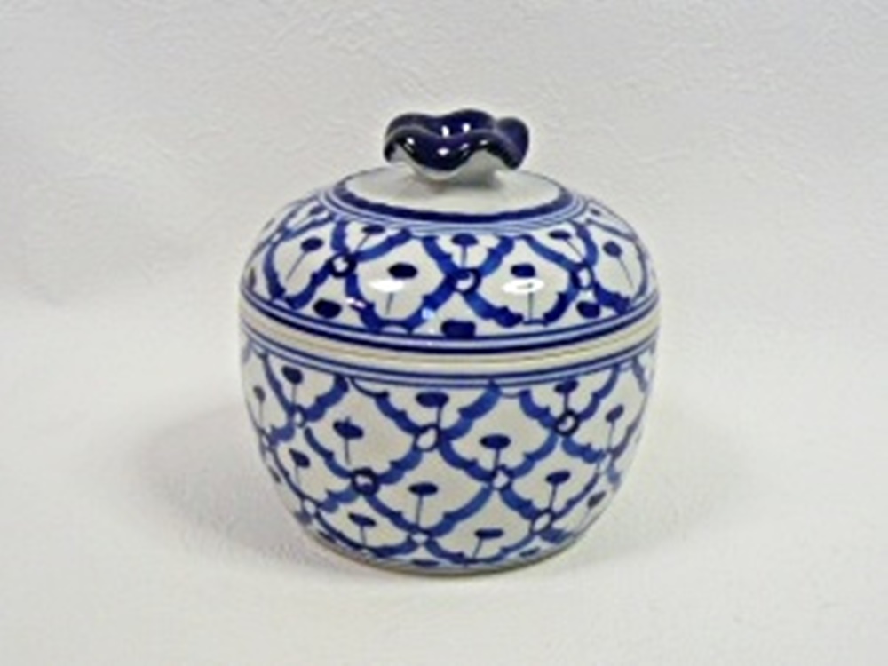 画像1: 青白陶器  スープカップ11cm 