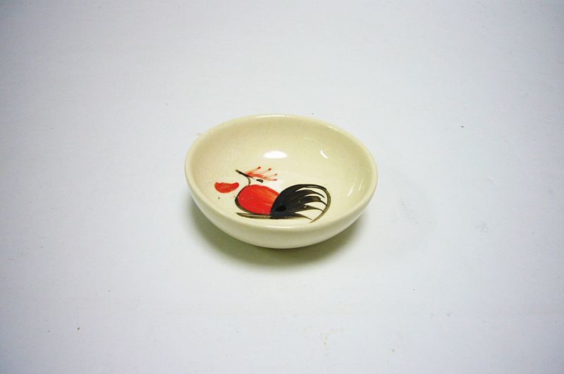 画像2: にわとり柄  小皿　7.5cm 