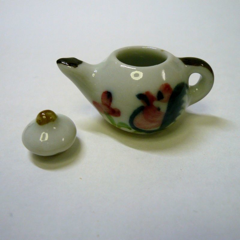 画像: 陶器お茶セット(小）ニワトリ柄