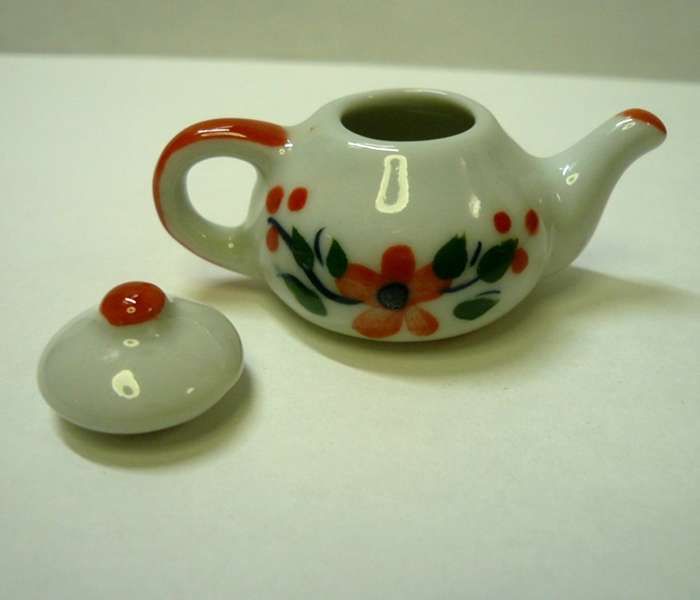 画像: 陶器お茶セット　　お花柄