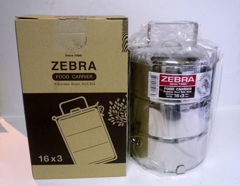 画像2: ZEBRA3段式弁当箱   16×3   ステンレス製ランチボックス