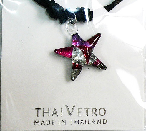 画像: ThaiVetroGlass　タイベトロガラス　星ピンク