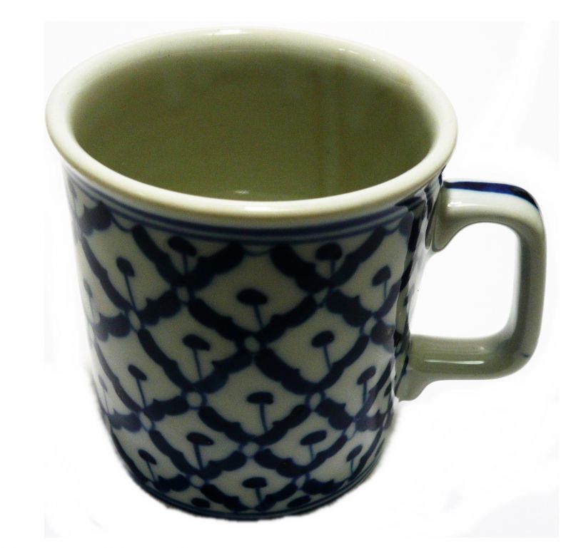 画像1: 青白陶器  マグカップ 