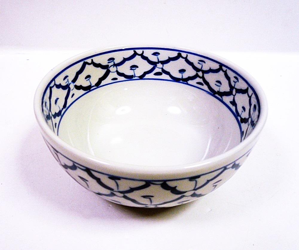画像1: 青白陶器お椀13cm  