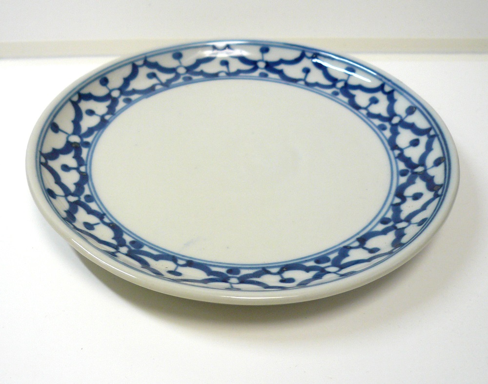 画像1:  青白陶器 平皿 　 16cm 