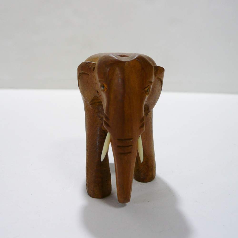 画像4: 木製　象の置物 小