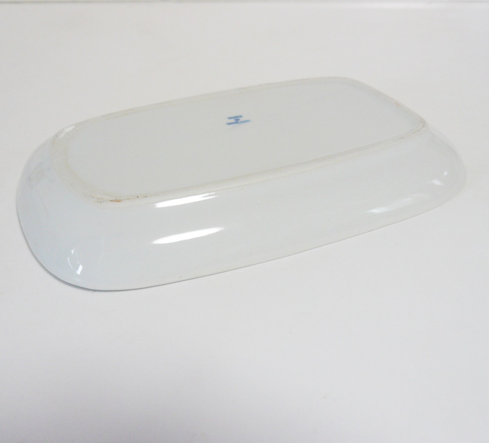画像5: 青白陶器 長方形  皿19.5cm