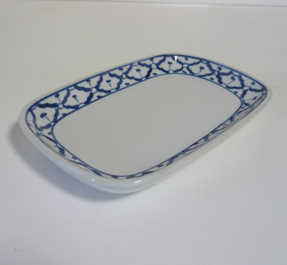 画像4: 青白陶器 長方形  皿19.5cm