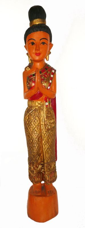 画像1: 《タイ雑貨》サワディー人形  金色系51cm 