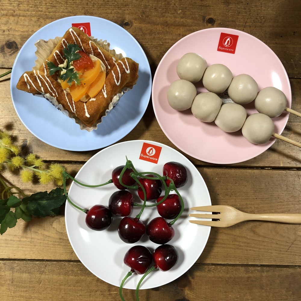 画像: メラミン食器  小皿13cm　 ブルー　