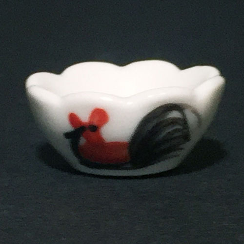 画像4: タイ食器　にわとり柄花型ボール（39）