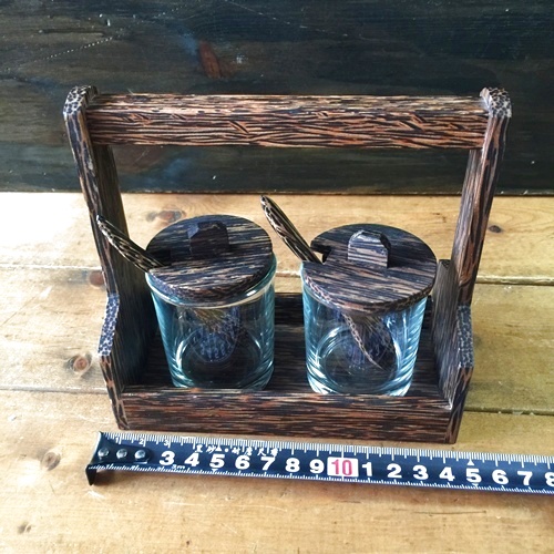 画像: 　調味料入れ　　　パームウッド2容器(B)  