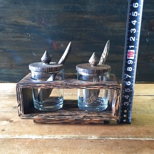 画像: 　調味料入れ　　　パームウッド2容器(A)