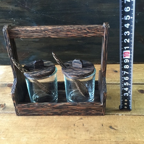 画像: 　調味料入れ　　　パームウッド2容器(B)  